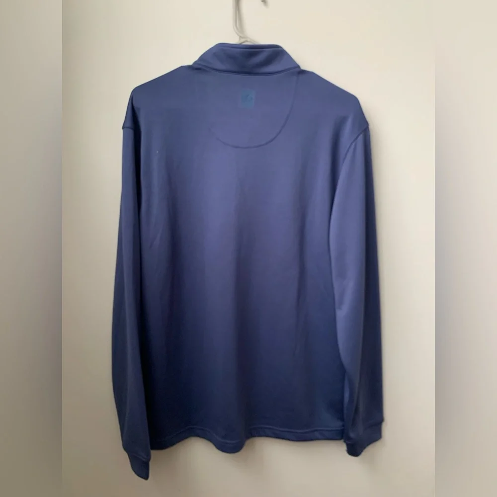 BOLLE Men’s Blue Color-block Long Sleeve 1/4 Zip Athleisure Polo Jacket